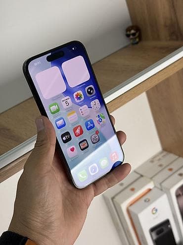iphone 14 pri: IPhone 15 Pro, Б/у, 256 ГБ, Black Titanium, Защитное стекло, Чехол, 86 % — 6