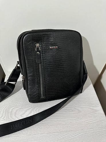 Мужская сумка через плечо BUTUN - Материал: натуральная кожа с