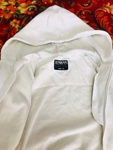 чемоданы бишкек дордой цены: #Толстовка XXL из хлопкового футера с капюшоном на молнии Лунди — 8