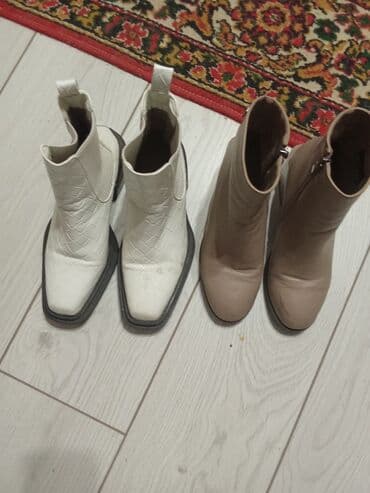 белорусская обувь для проблемных ног бишкек: Две пары женских ботинок/ботильонов. 1) Белые челси: - Цвет: белый - — 1