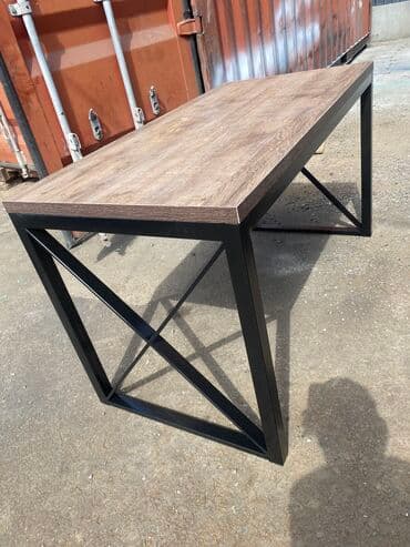офисные столы бу: Стол лофт для офиса 
Длина 1.20 
Ширина 60
Высота 75 — 10