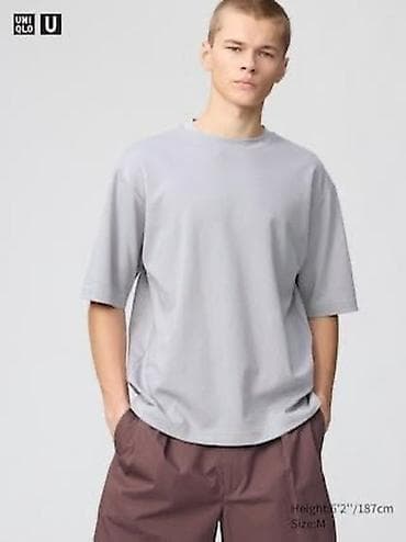 tech flece: Футболка Uniqlo U airism мужская, модель с удлинённым рукавом (около — 1
