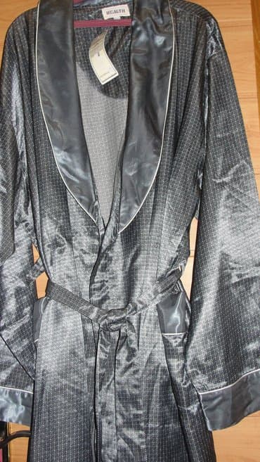 домашние халаты больших размеров: Мужской домашний костюм, 2XL, Новый, цвет - Серый, Самовывоз — 3