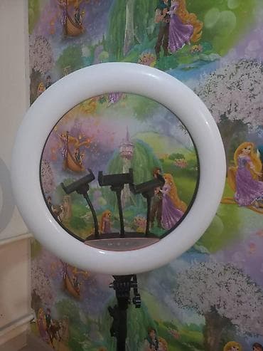 цветомузыка: Кольцевая селфи лампа RGB LED MJ18 с тремя держателями для смартфона — 2