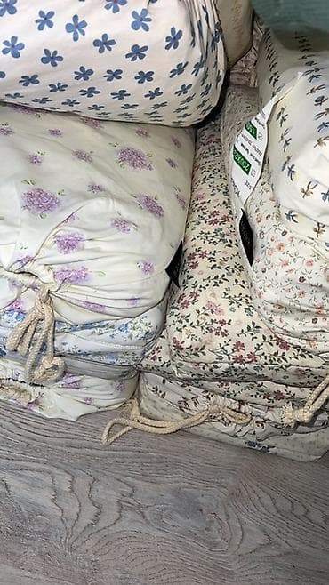 Постельное белье: Постельное бельё (Корея) в цветочных и геометрических принтах. Состав — 8