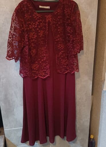 праздничные платья больших размеров: Вечернее платье, Короткая модель, Трикотаж, С рукавами, 5XL — 11