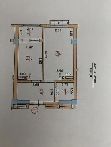 Недвижимость: 1 комната, 37 м², Элитка, АЮ Гранд Элитка, 3 этаж, Евроремонт — 4