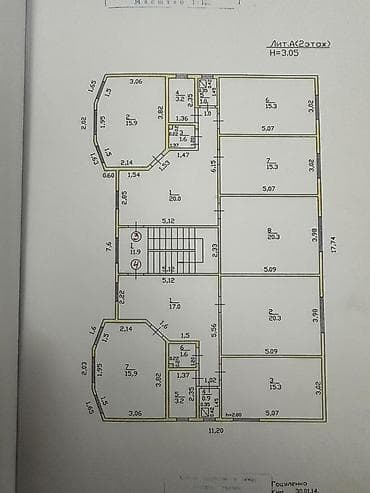 мегалайн ош: Аренда офисов, 535 м², В административном здании, С отдельной кухней, С отдельным входом, С отдельным сан узлом — 4