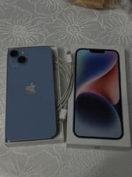 айфон за 0 рублей: IPhone 14 Plus, Б/у, 256 ГБ, Голубой, Зарядное устройство, Защитное стекло, Чехол, 85 % — 2