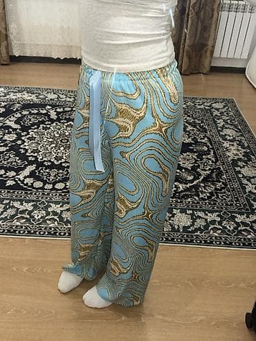 корейский одежда: Брюки Широкие, Лето, Made in KG, Новый, M, L, XL — 7