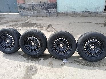 пш метр: Дөңгөлөктөр монтажда 215 / 60 / R 16, Жай, Колдонулган, Комплект, Жеңил унаалар, Темир, тешиктери - 5 — 1