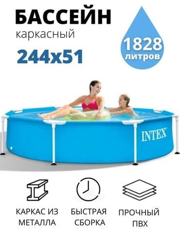 Бассейн Intex 1828L Каркасный бассейн Intex Metal Frame 244×51 см