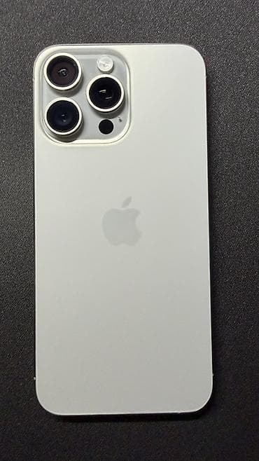 Техника и электроника: IPhone 15 Pro Max, Б/у, 256 ГБ, Natural Titanium, 82 % — 2