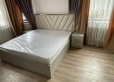 Дом и сад: Спальный гарнитур, Двуспальная кровать, цвет - Бежевый — 1