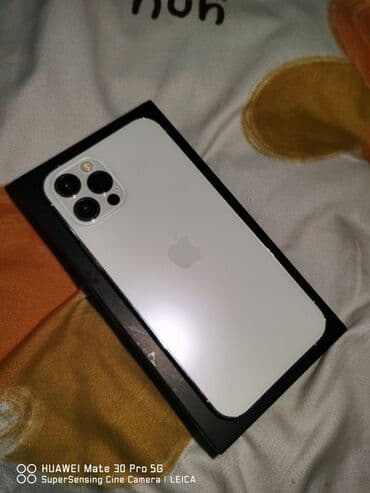 айфон айпад: IPhone 12 Pro, Колдонулган, 128 ГБ, Ак, Коргоочу айнек, Куту, 77 % — 4