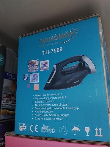Техника и электроника: Утюг Technomir, Паровой, Керамический — 2