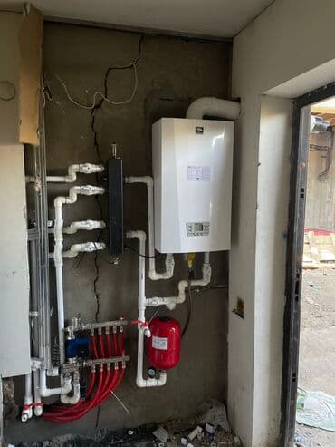 монтаж отопления: Установка газового котла — 4