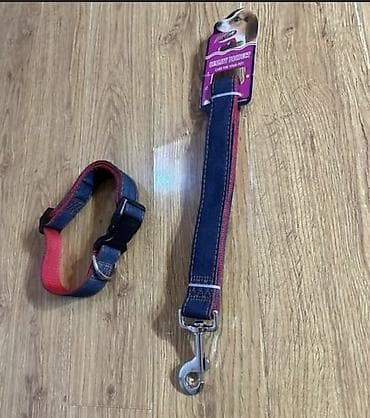 ошейник с грузом: Ошейник + поводок комплект под джинсу для крупных собак. Ширина 3 см — 3