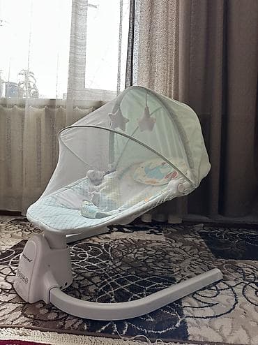 электрокачели до 18 кг: Детский шезлонг, Электронная, Железо — 9