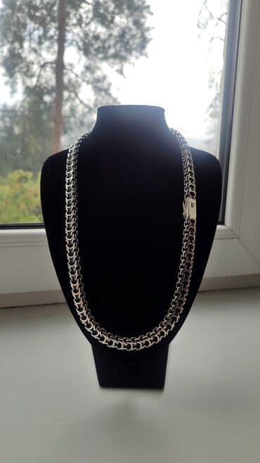 Цепь "Рамзес" Серебро 925 проба Вес 138 грамм Длина 60 см Ширина 12 мм