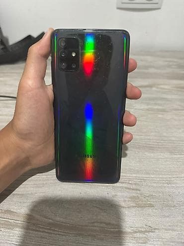 Техника и электроника: Samsung Galaxy A51, Б/у, 128 ГБ, цвет - Черный, 2 SIM — 3