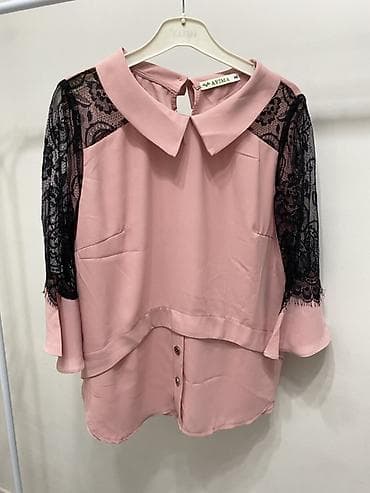 блузка дешево: Блузка, Классическая модель, Шифон, Однотонный — 4