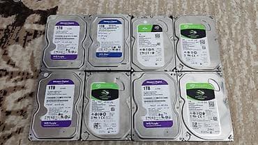 Комплектующие для ПК: Накопитель для ПК, Б/у, Western Digital (WD), HDD, 1 ТБ, 3.5", Для ПК — 8