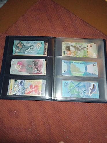 сувенирные деньги: Коллекционный альбом с иностранными банкнотами 63 банкноты+ альбом - — 2