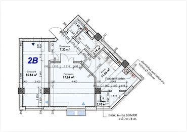 Батирлерди ижарага берүү: 2 бөлмө, 60 м², Элитка — 3