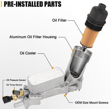 дубл: Алюминиевый корпус масляного фильтра двигателя для 6 Jeep Dodge — 2