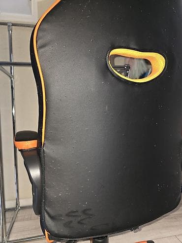 Столдор: Оюн үчүн кресло, Колдонулган, Дөңгөлөктүү, түсү - Кара, Экокожа — 5