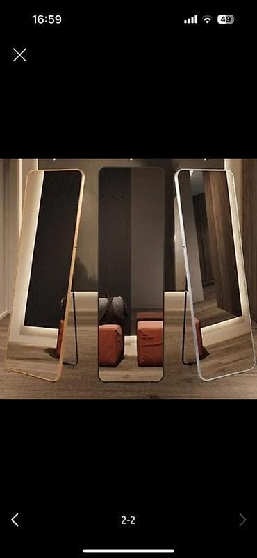 настенное зеркало: Напольное зеркало с закруглёнными углами - Формат: полноразмерное — 2