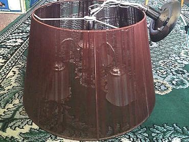 Люстралар: Продаю красивую 3х рожковую люстру, б/у. Люстра- абажур в рабочем — 5