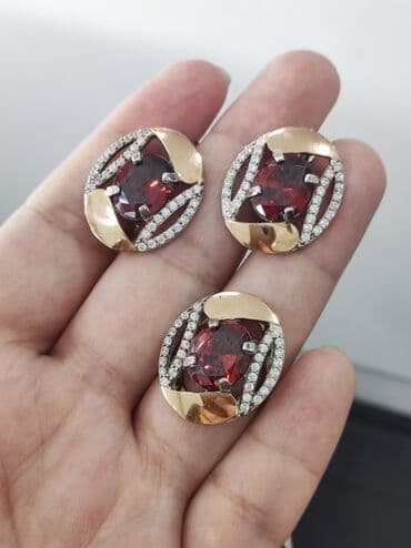 эксклюзивные свадебные пригласительные: Набор украшений, Проба 925, Женские, Новый — 2