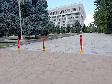 Парковочный столбик барьер блокиратор парковки, железный встроенный