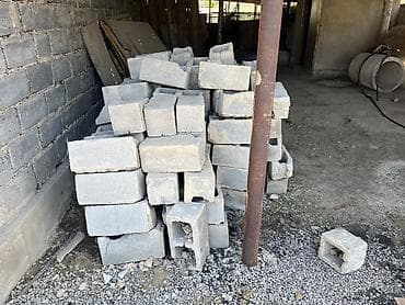 Керамзитобетонные/шлакоблоки (строительные блоки) - Материал: тяжелый