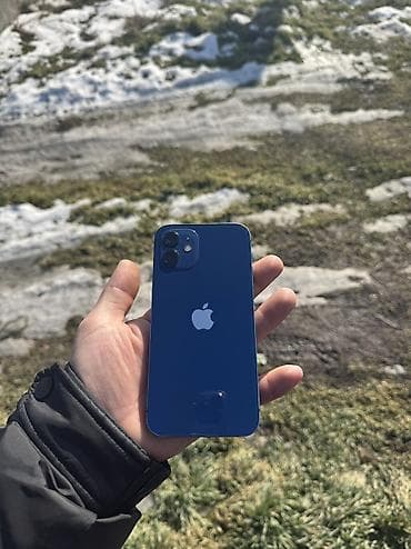 IPhone 12, Б/у, 64 ГБ, Синий, Зарядное устройство, Чехол, 78 %