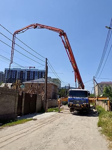 аренда бетононасоса: Услуги автобетононасоса (миксер-насос) с длинной распределительной — 1