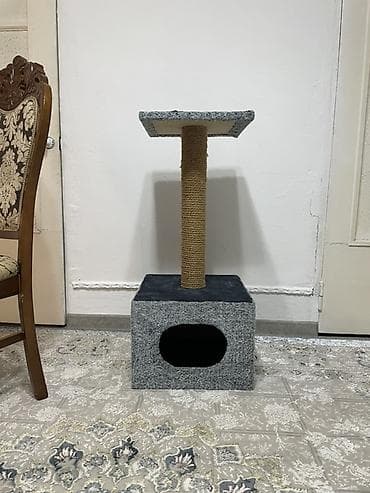 коротколапая кошка: Когтеточка-домик для кошек с лежанкой - Конструкция 3-в-1 — 1