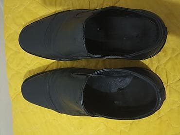 туфли лоферы: Мужские классические туфли-лоферы без шнурков, черные. - Материал — 3