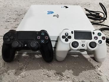 ps игры: PlayStation 4 Pro (белая) - Модель: Sony PS4 Pro (логотип PS4, корпус — 2