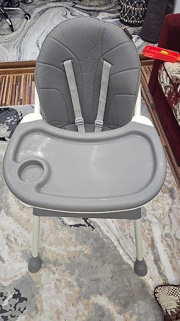 детская игрушка кухня: Стульчик для кормления, Б/у, Другой бренд, Пластик, Другой вид, цвет - Серый, Самовывоз — 2