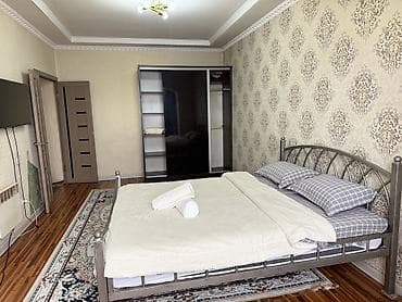 бишкек квартира ночь: 1 комната, Душевая кабина, Постельное белье, Кондиционер — 4