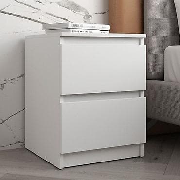 small table: Прикроватная тумба, Новый, Без зеркала, цвет - Белый, ЛДСП — 1