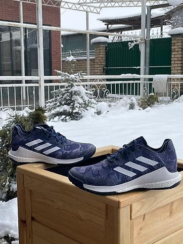 Мужские кроссовки, 40.5, 41, Adidas, Новый, цвет - Синий, Бесплатная доставка