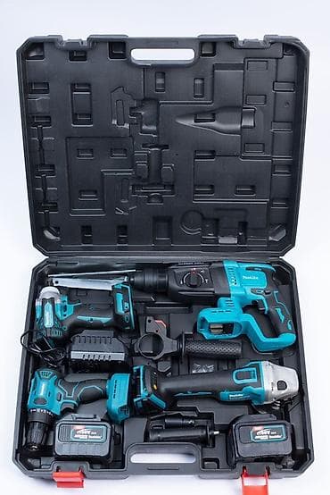 Бизнес үчүн жабдуулар: 4в1 Набор беспроводного электроинструмента в кейсе. Батарейка 2шт — 1