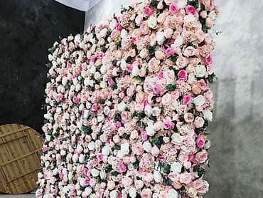 Аренда цветочных стен/фотозоны из искусственных цветов. На свадьбу — 2