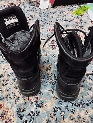 обувь унты: Высокие кожаные берцы/ботинки шнуровка. - Материал: натуральная кожа — 1