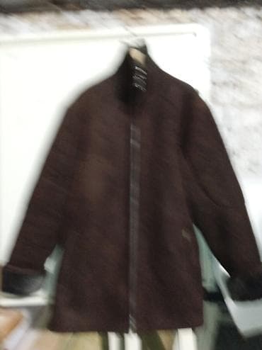 red centr: Мужская куртка из тёмно‑коричневой замши/нубука с утеплением — 3