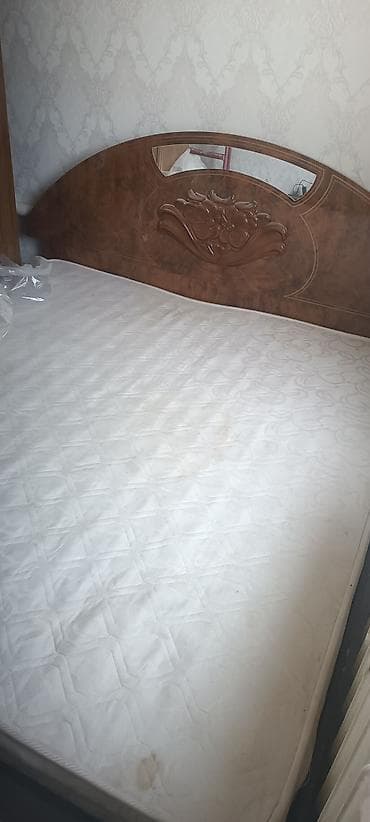 дф: Спальный матрас, Б/у, Двуспальный, Пружинный, Жаккард, Матрасы средней жесткости — 3